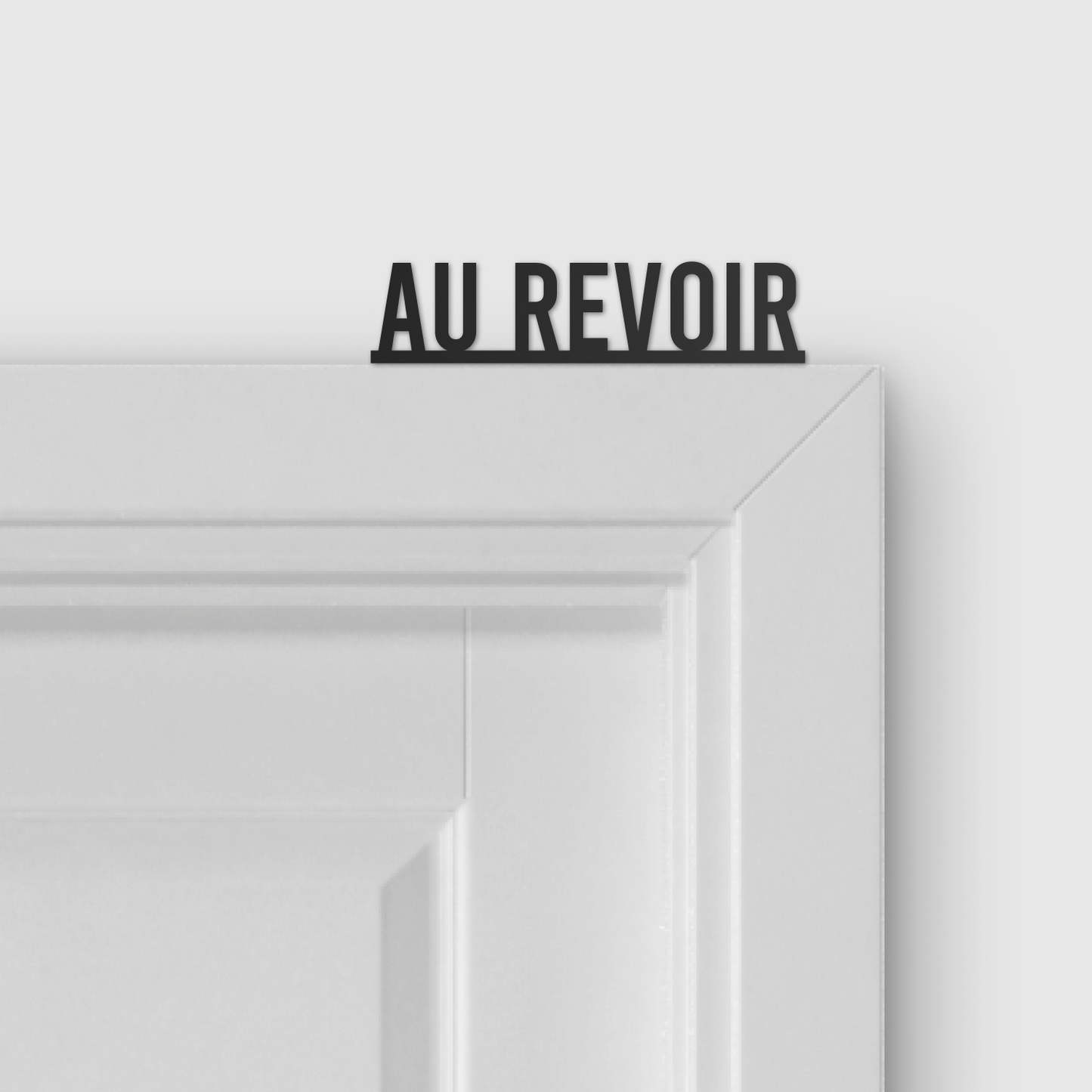 AU REVOIR door topper and door tag