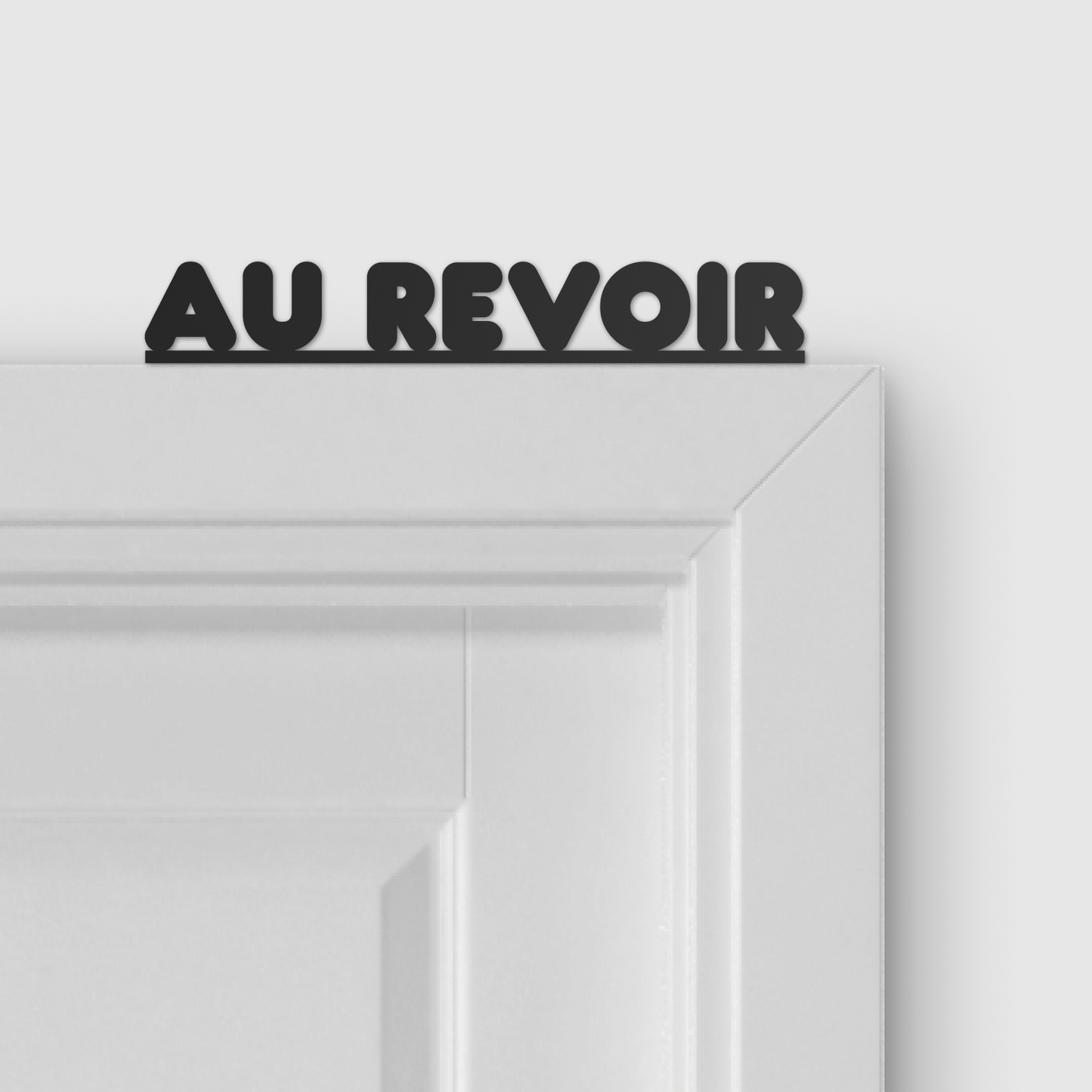 AU REVOIR door topper and door tag