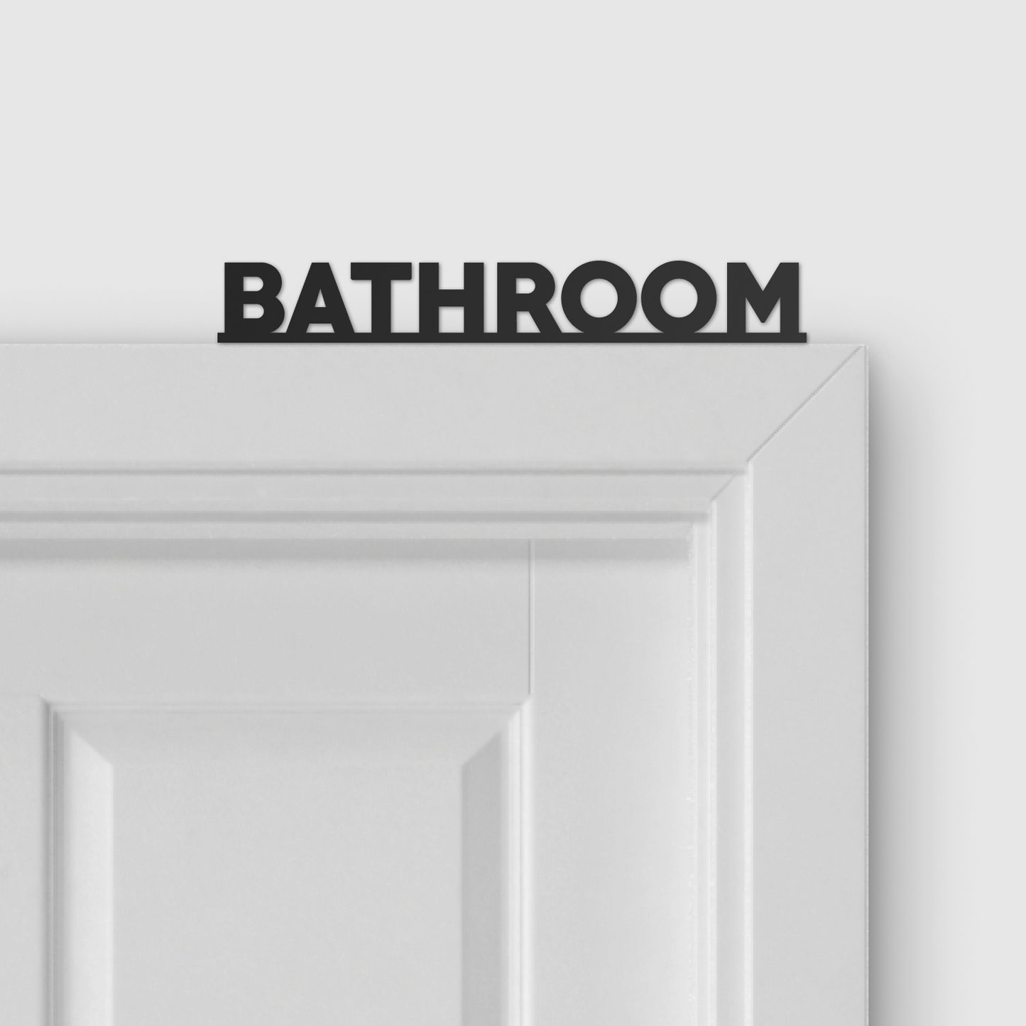 BATHROOM door topper and door tag