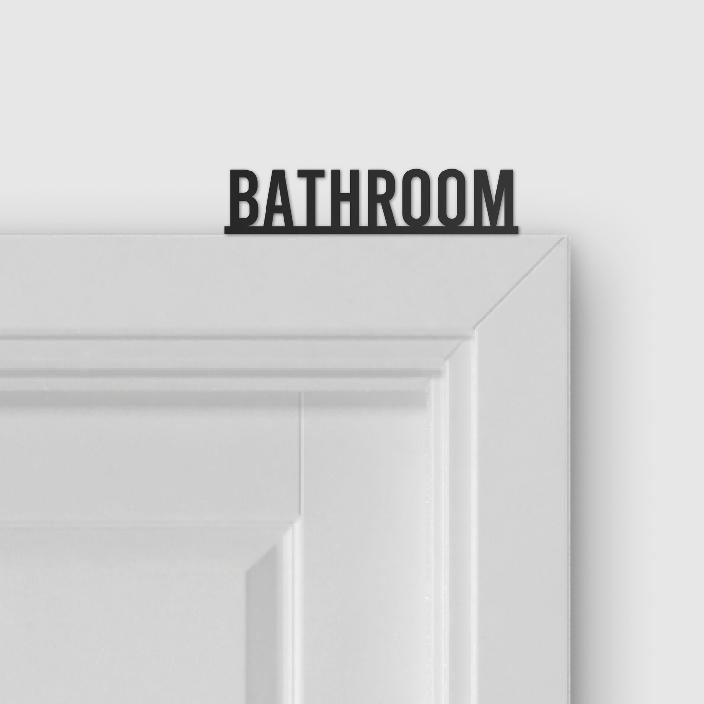 BATHROOM door topper and door tag