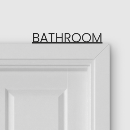 BATHROOM door topper and door tag