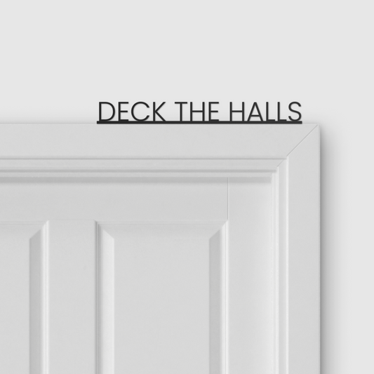 DECK THE HALLS door topper and door tag