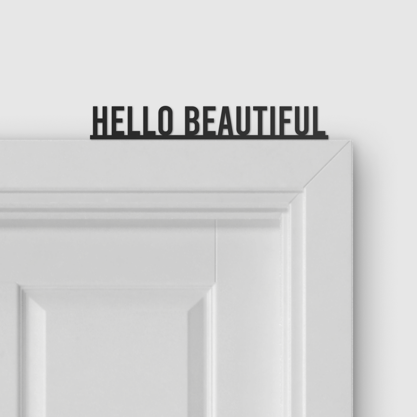 HELLO BEAUTIFUL door topper and door tag