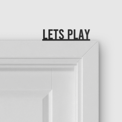 LET'S PLAY door topper and door tag