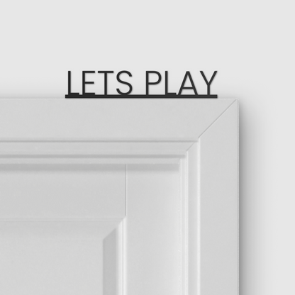 LET'S PLAY door topper and door tag