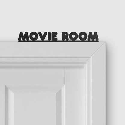 MOVIE ROOM door topper and door tag