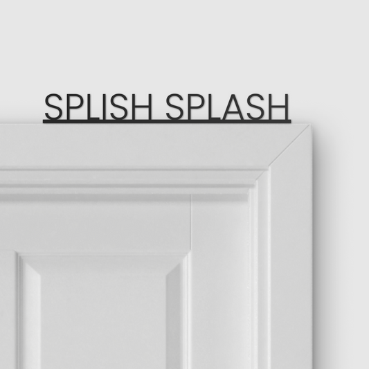 SPLISH SPLASH door topper and door tag