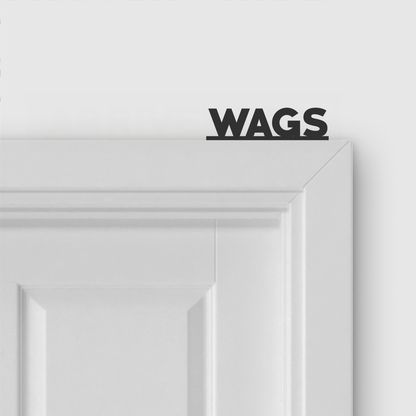 WAGS door topper in Bold font style